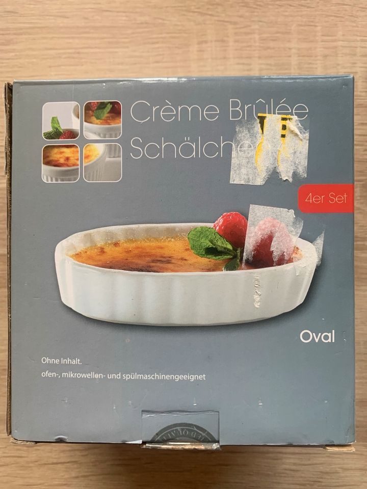 Crème Brûlée Schälchen 4 Stück kleine Auflauform neu in Dornheim (Thüringen)