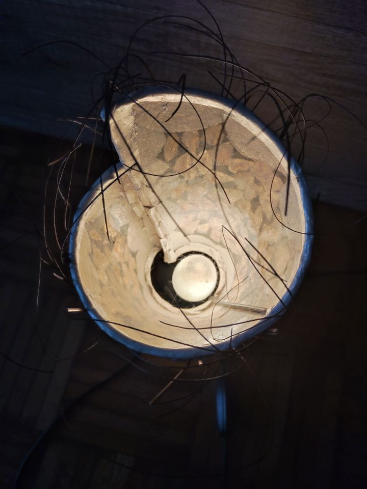 Lampe Licht Tischlampe Tischleuchte Braun/Beige 31cm hoch in Traunstein