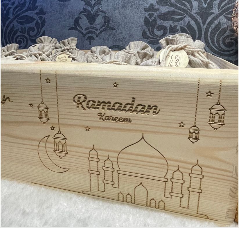 Personalisierter Ramadan Kalender Box Kiste Ramadankalender in Sande
