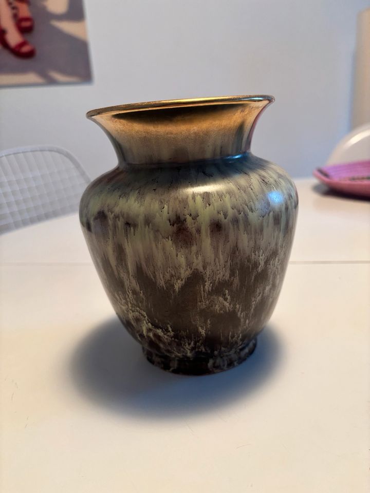 Kleine Vase Keramik Midcentury 50er 60er Goldrand Jasba vintage in Stuttgart