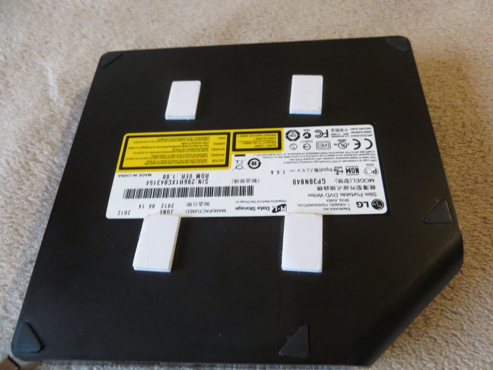LG HP Slim tragbar Portable DVD Writer Brenner  GP30NB40 Notebook in Wörrstadt