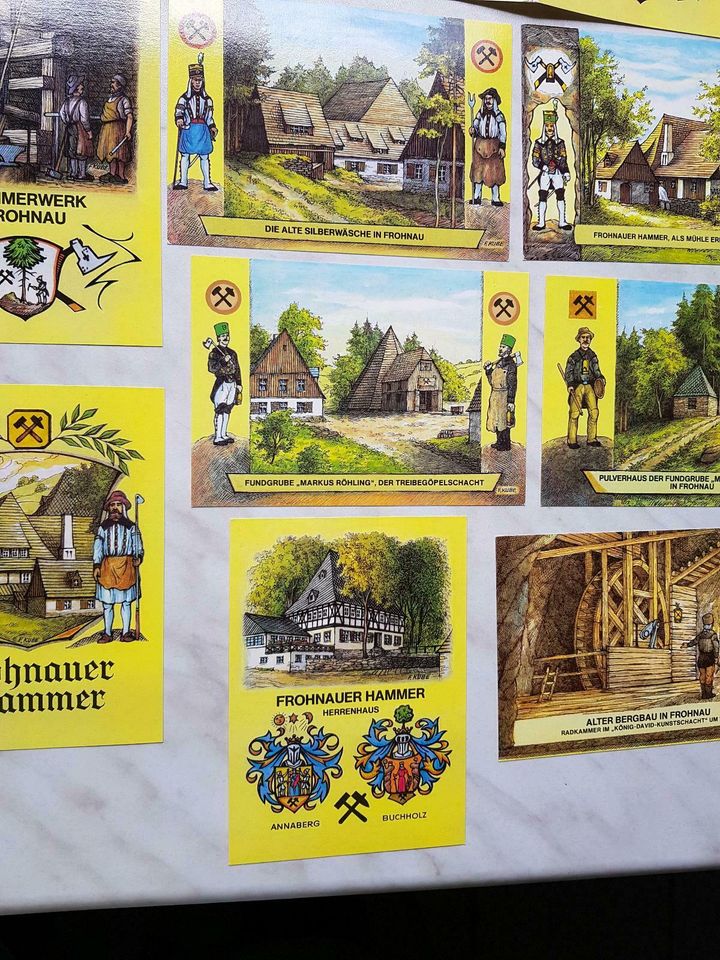 DDR Postkarten Frohnauer Hammer Erzgebirge 8Karten + Mappe in Rosenberg