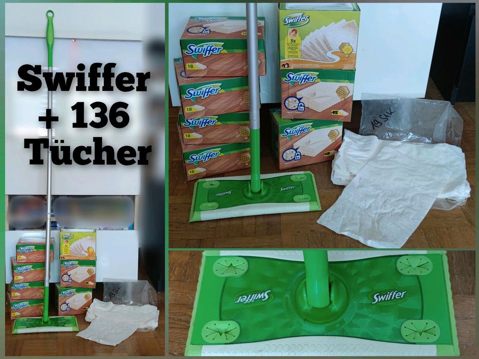 Swiffer mit 136 Tücher Set | 4 Packungen Neu 4 + geöffnet voll in Rauenberg