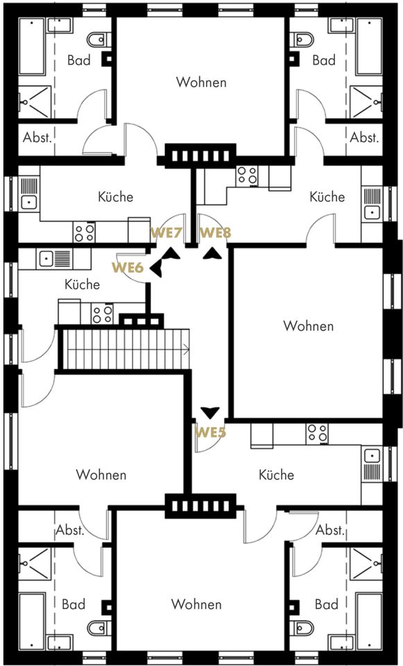 Kapitalanlage, 9 Wohnungen, Keller, moderne Heizung: Bahnhofsnahes Mehrfamilienhaus in Fredersdorf in Fredersdorf-Vogelsdorf