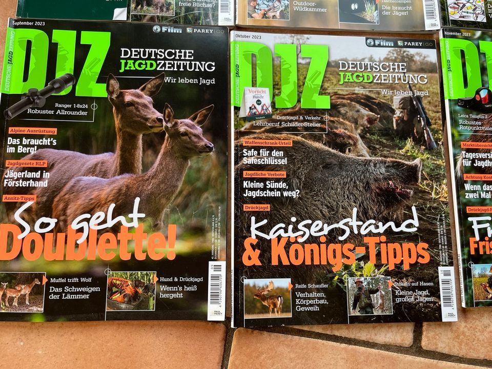 DJZ Deutsche Jagdzeitung 2023 Drückjagd Rotwild Schwarzwild in Flörsbachtal