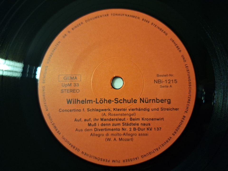 Orchester der Wilhelm-Löhe-Schule Nürnberg Lorby Bi-1215 LP in Nürnberg (Mittelfr)