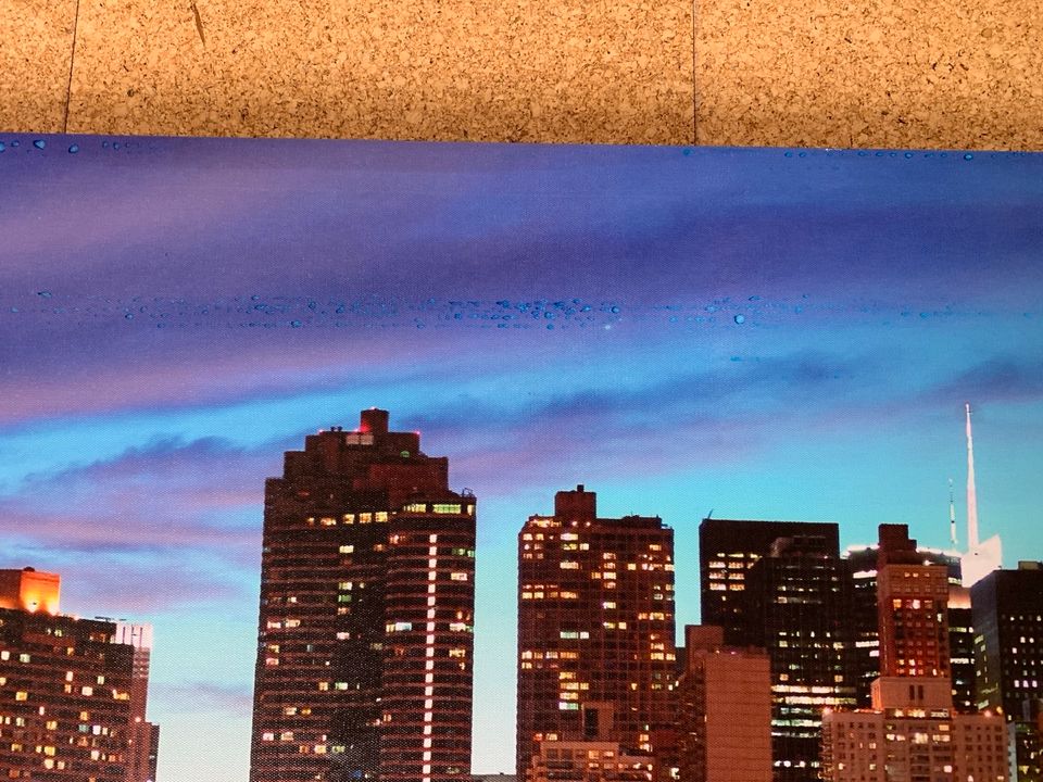 Bild Leinwand 120cm x 40cm Skyline New York Stadt Beleuchtung in Kalchreuth