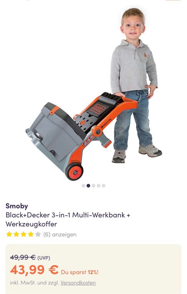 Black+Decker 3-in-1 Multi-Werkbank + Werkzeugkoffer Kinder in Kiel