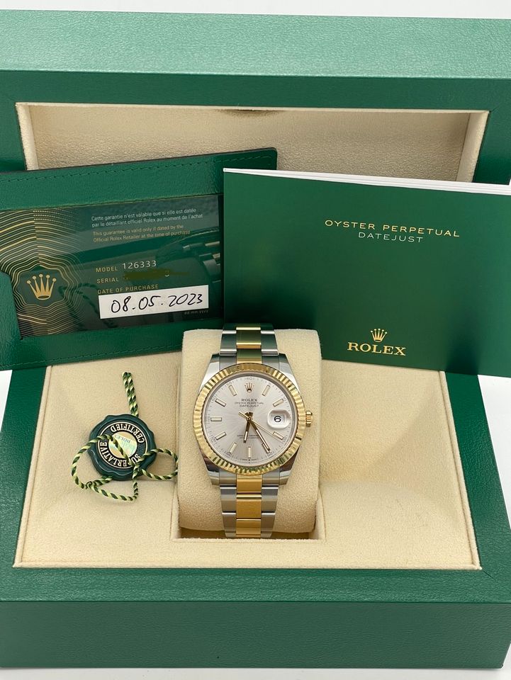 Rolex Datejust 41mm Stahl-Gold Ref:126333 Bj.2023 Lc:100 in Frankfurt am Main