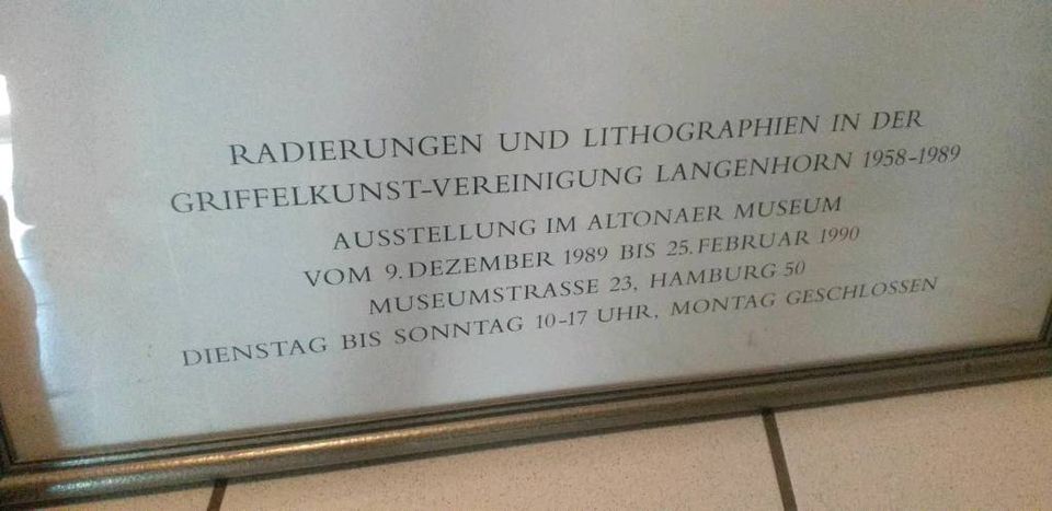 Künstler Horst Janssen Plakat Altonaer Museum Signiert 1989 in Marschacht