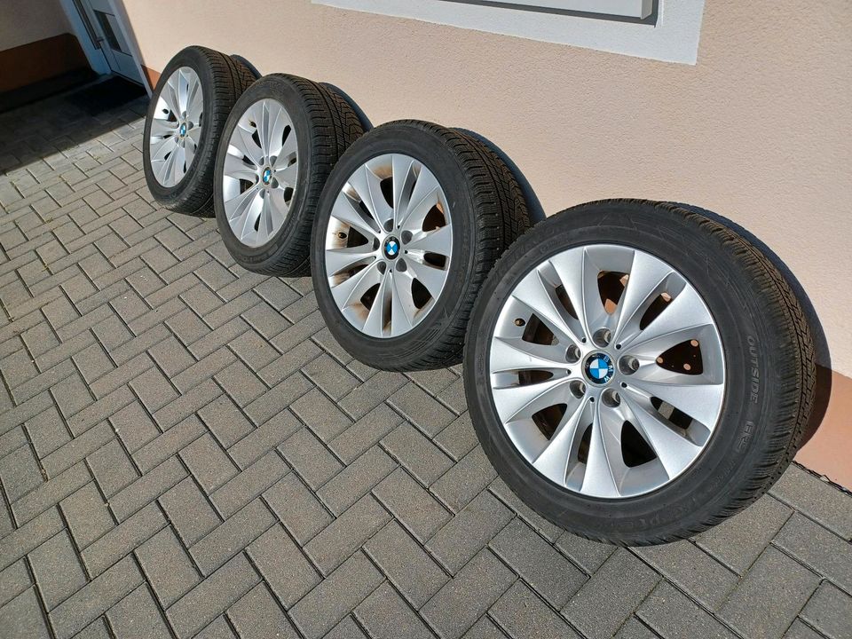 Original BMW E60 Alufelgen 7,5x17 mit Winterreifen in Pürgen