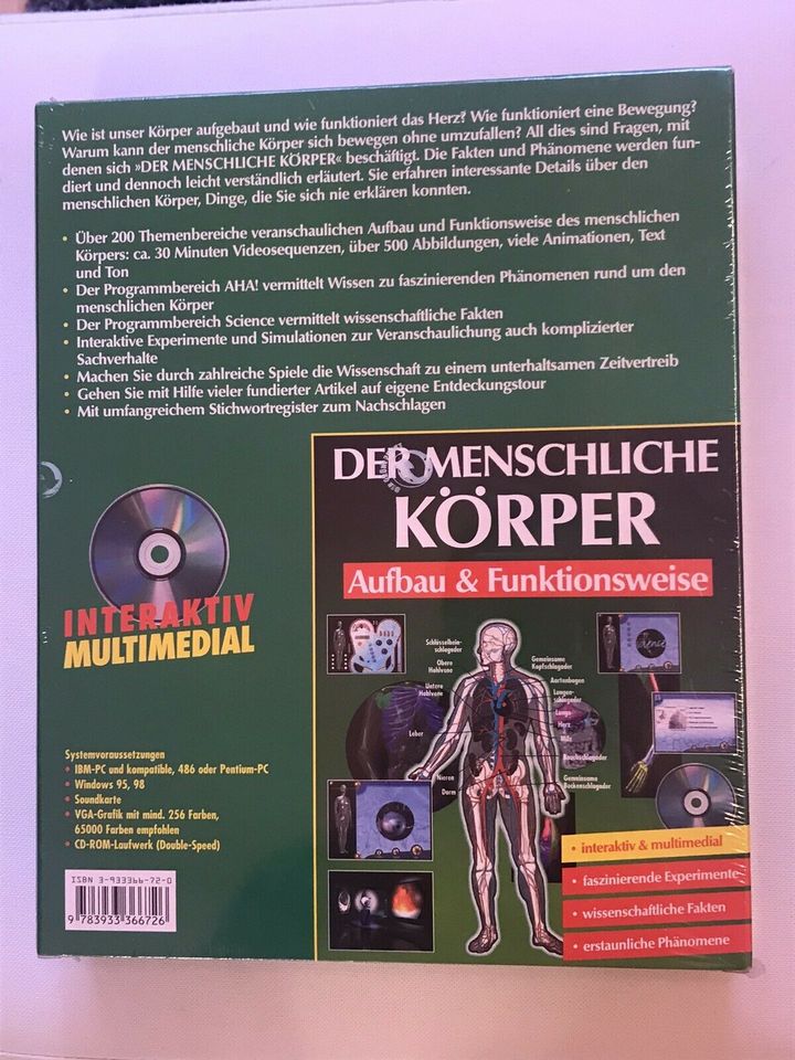 Der Menschliche Körper Aufbau & Funktionsweise CD-Rom, OVP in Hannover