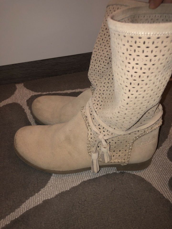 Neuwertig Coolway Stiefel Boots Echt Leder Gr.41 beige in Sachsenhagen