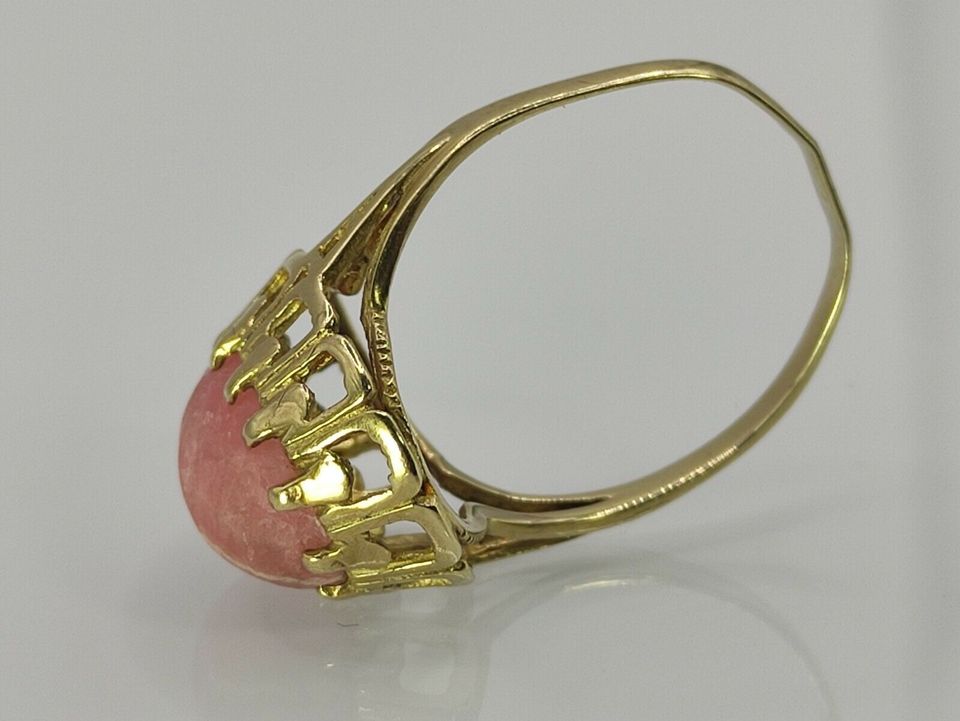 60er Jahre Rhodochrosit Modernist Ring 333 Gold 8 k in Reinstorf