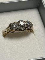 Wunderschöner 585 Gelbgold/Weißgold Ring mit Diamanten Gr.60 Nordrhein-Westfalen - Löhne Vorschau