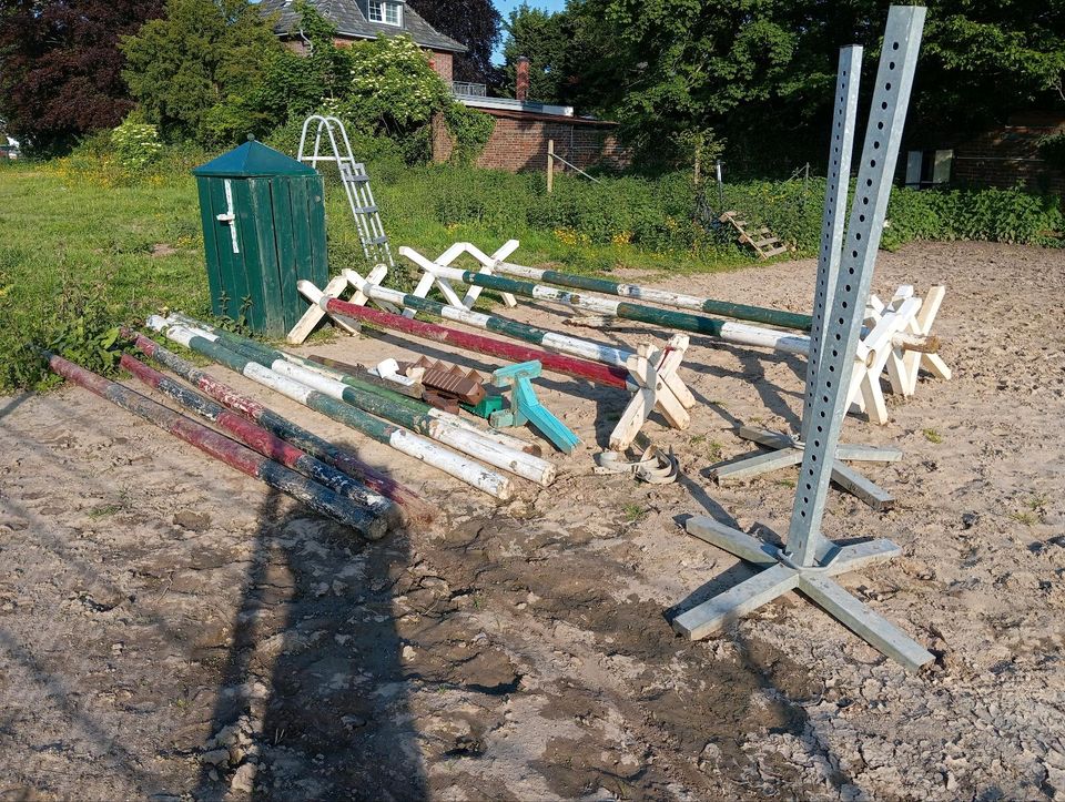 Hindernisse cavalettis Stangen sprungständer Aluminium in Bornheim