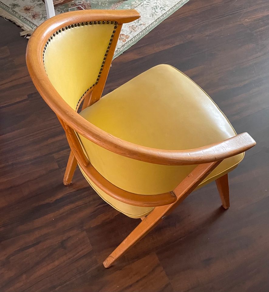 Vintage Stuhl zu verkaufen Leder Optik in Sinn