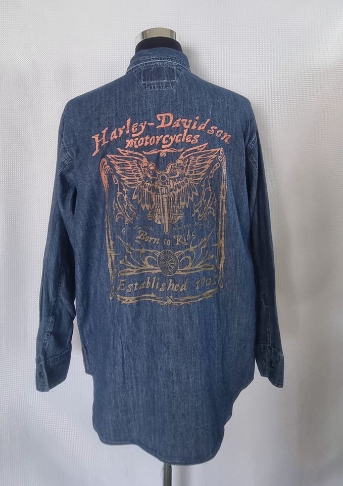 Harley Davidson Motorcycles Jeans Hemd für HD Biker in L in Penkun