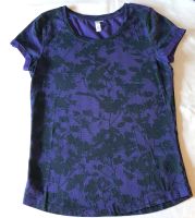 S.Oliver T-Shirt XS 34 dunkellila violett schwarz Blume gemustert Bayern - Konradsreuth Vorschau