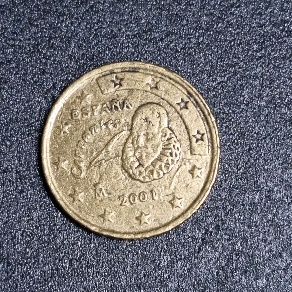 50 Cent Münze Spanien 2001 Fehlprägung in Hamm