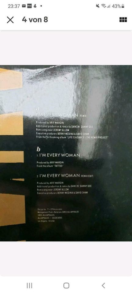 Chaka Khan - I'm Every Woman (Remix) (12" PC) Vinyl Schallplatte in Augsburg