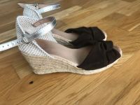 Espadrilles Plateausandale Sommer 39 Bast Stroh Boho Leder canvas Sachsen-Anhalt - Halle Vorschau