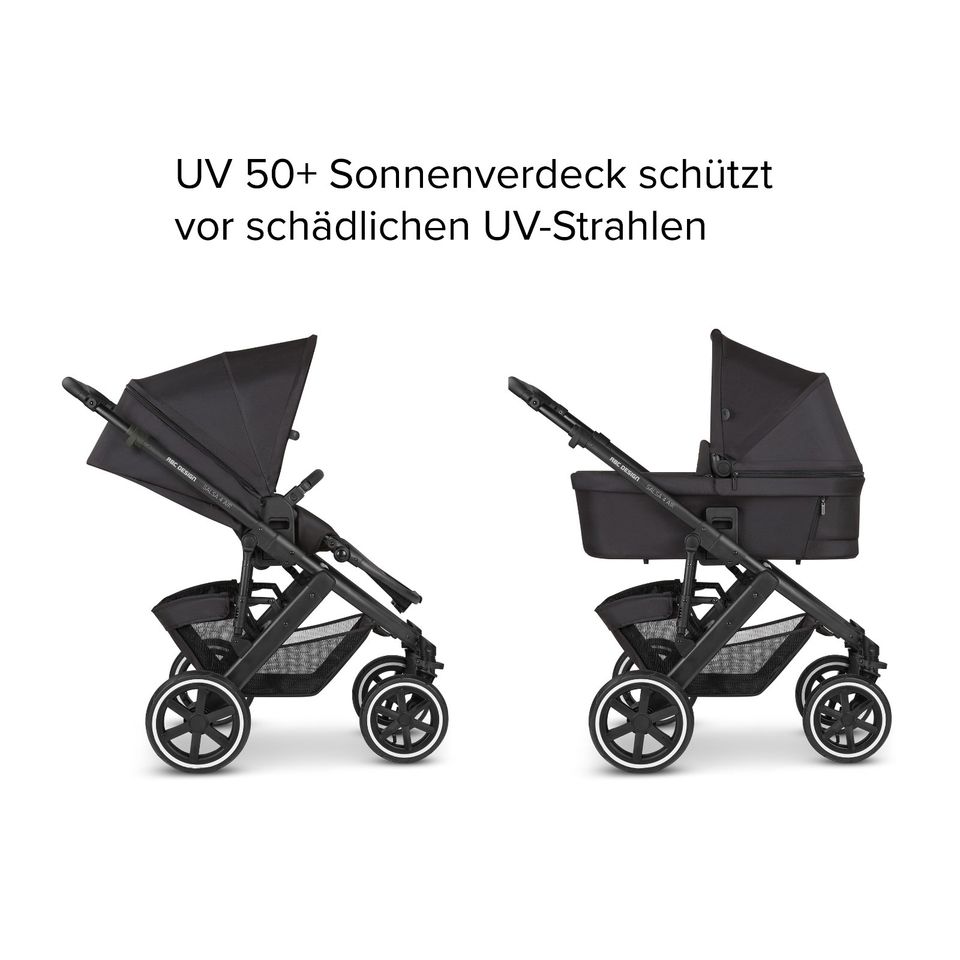 ABC-Design Salsa 4 Air - 2in1 Kinderwagen-Set - Ink - inkl. Babywanne + Sportsitz + XXL-Zubehörpaket - NEU in Fulda