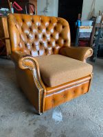 Chesterfield Sessel, Cognac, Vintage, Used-Look Rheinland-Pfalz - Gebhardshain Vorschau