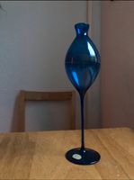 blaue Stiel-Vase [DDR, handgeblasen, Mid-Century, Lauscha] Berlin - Mitte Vorschau