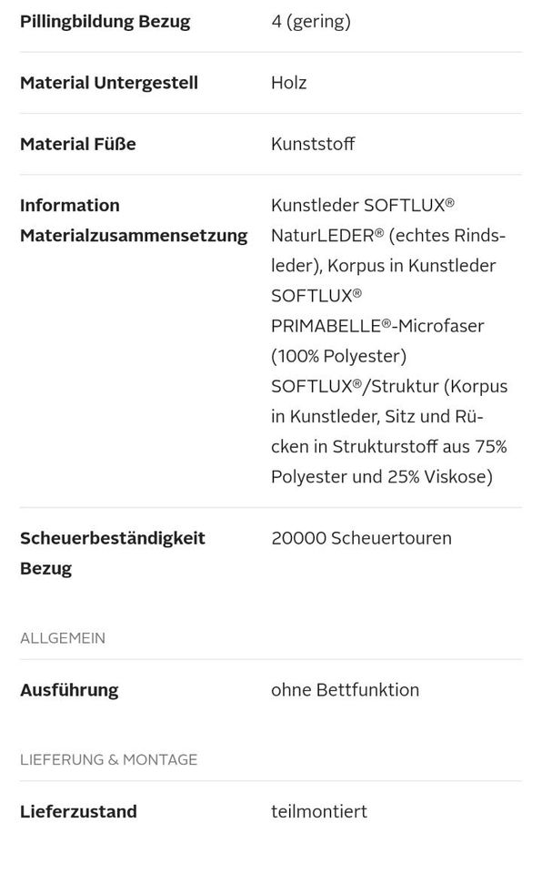 L-Form Garnitur in Westoverledingen