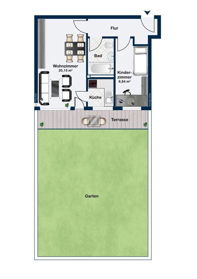 Renovierungsbedürftige Wohnung in zentraler Lage mit großem Gartenanteil * Oberföhring * in München