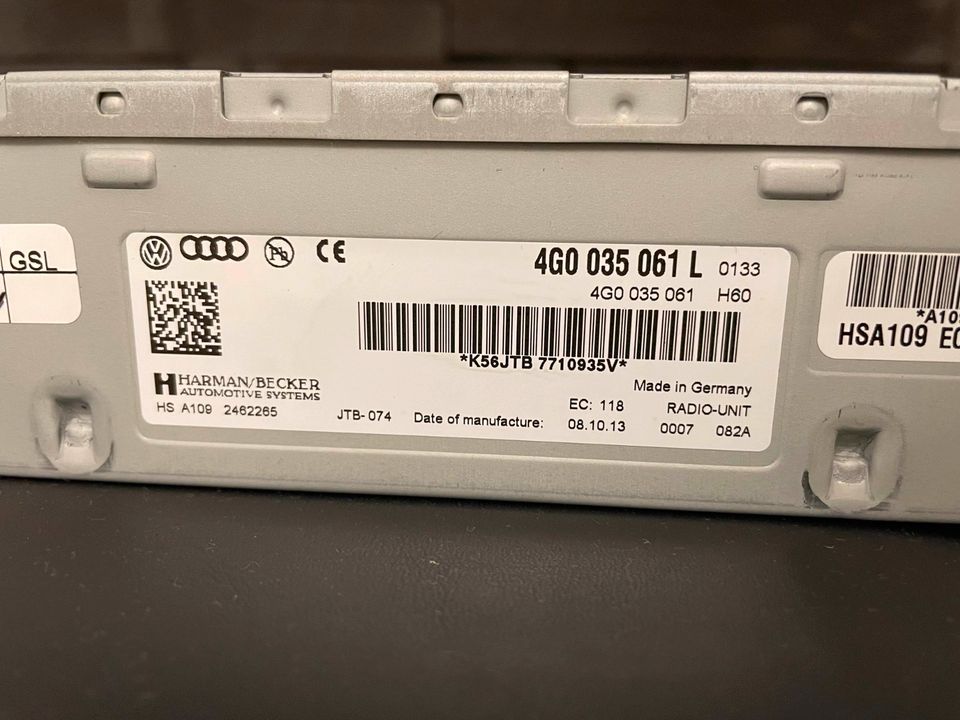 Audi A4 S4 A5 S5 A6 RS6 A7 Q3 MMI 3G Radiotuner DAB 4G0035061L in Karlsruhe