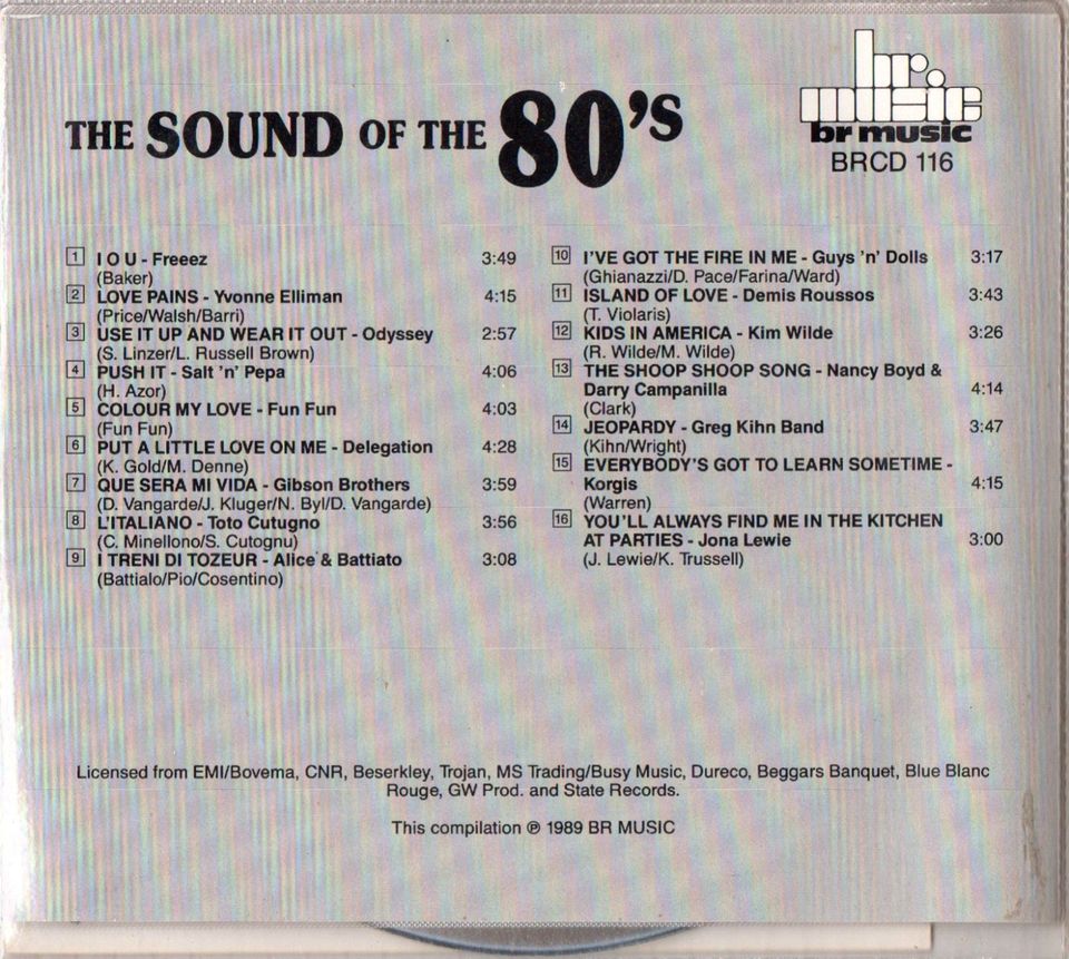 The Sound Of The 80's, CD - Sampler, s gt. Zustand,Versand 1,80€ in Wadgassen
