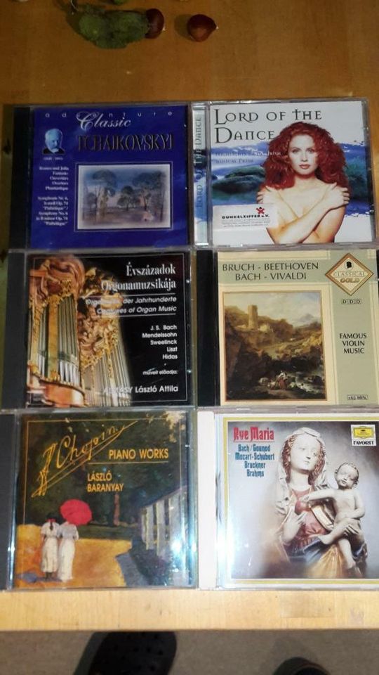 Set 6 CDs:Tchaikovski, Orgel, Chopin Ave Maria, Lord of the Dance in Dresden