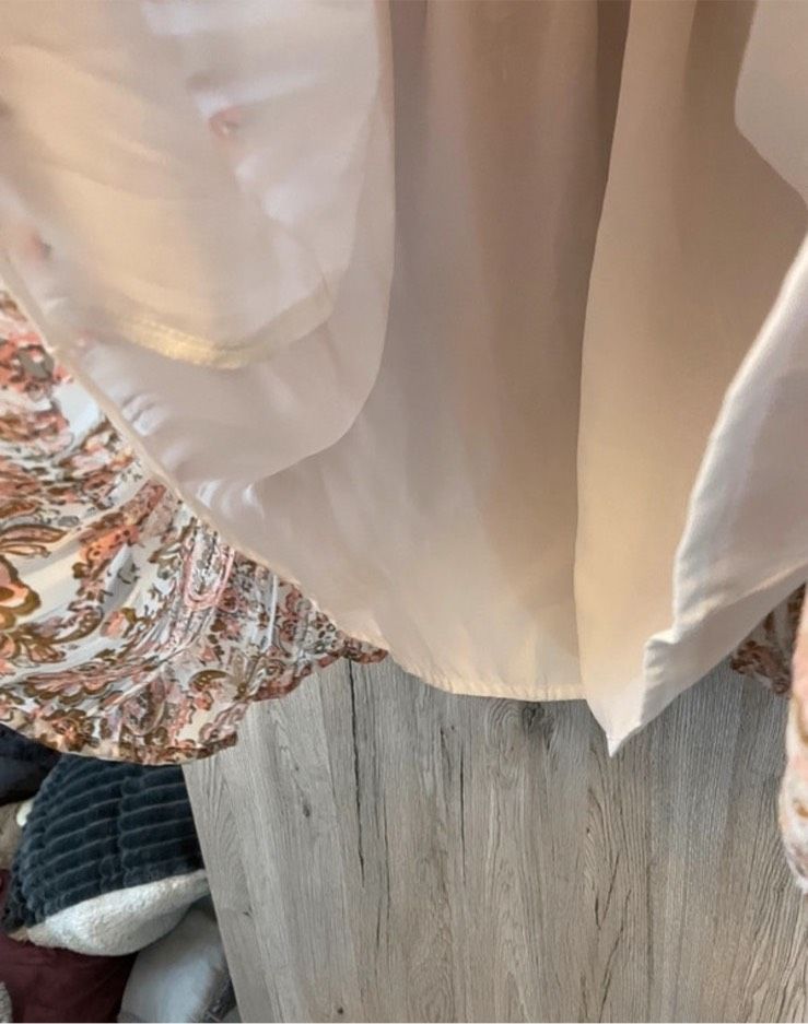 Kleid Oasis neu raffel Blumen rosa Uk 12 beige braun in Lindlar