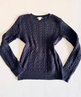 Blauer Strickpullover Zopfmuster Rundhals XS Hessen - Marburg Vorschau