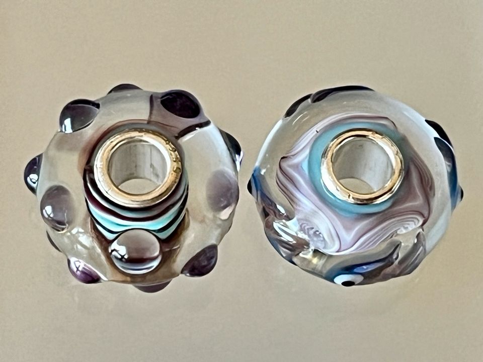 Trollbeads Event Unikat Wellen mint Lavendel in Grevenbroich