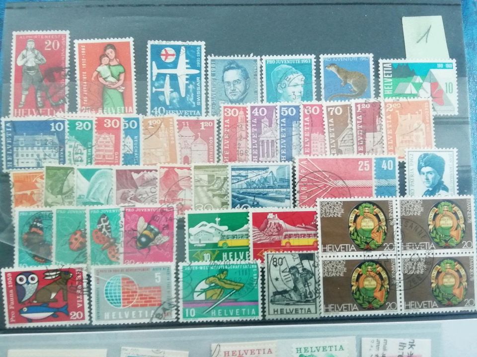 Schweiz Briefmarken Lot in Westerland