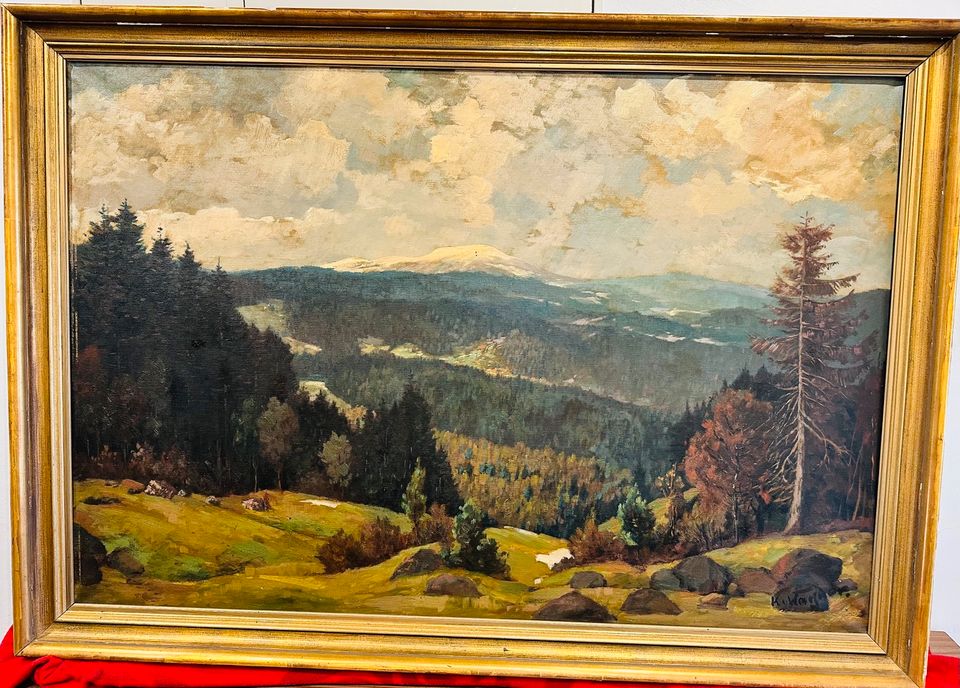 K. Wagner Ölgemälde Landschaft Feldberg in Dornstetten