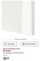 Ikea Besta 2x Schranktür Selsviken Hochglanz weiß 60x64 Hessen - Willingen (Upland) Vorschau
