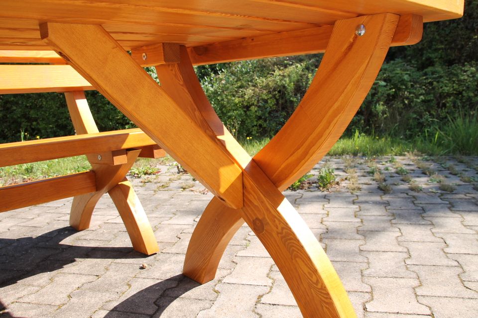 Gartenmöbel Set Tisch und 2x Bank Garten Möbel Holz massiv in Neumarkt i.d.OPf.