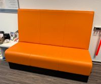 Couch, Kunstleder, hohe Rückenlehne, orange, schwarz Rostock - Hansaviertel Vorschau