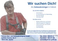 Glas- und Gebäudereiniger m/w/d ab sofort Baden-Württemberg - Rheinfelden (Baden) Vorschau