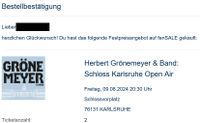 Herbert Grönemeyer Tickets Karten Karlsruhe 09.08.2024 2x Stehpla Bayern - Bayreuth Vorschau