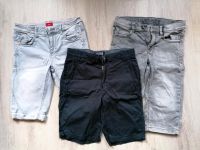 2x Jeans kurz, grau + 1x Stoffhose, blau, Gr. 158 Leipzig - Gohlis-Mitte Vorschau