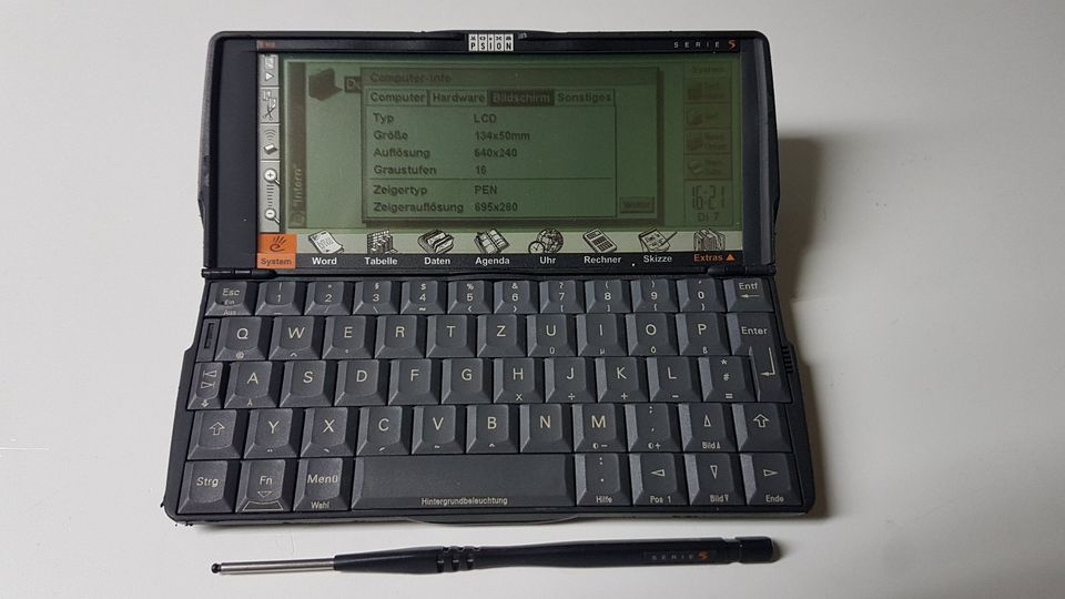 PSION Serie 5 in Lauta