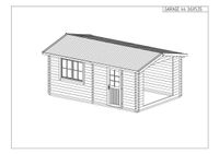 Einzelngarage mitSatteldach Garage Carpot Blockhaus Holz 3,6x5,3m Sachsen-Anhalt - Egeln Vorschau