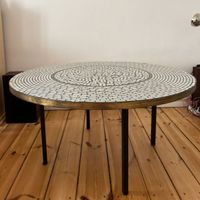 XL Mosaiktisch / Vintage / Art déco / Schwarz-weiß-gold Berlin - Neukölln Vorschau