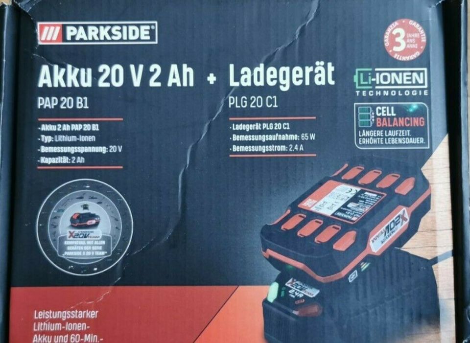 PARKSIDE® 20 V Akku-Ladegerät »PLG 20 C1«,2 Ah Akku »PAP 20 B1 in  Rheinland-Pfalz - Koblenz | Heimwerken. Heimwerkerbedarf gebraucht kaufen |  eBay Kleinanzeigen ist jetzt Kleinanzeigen