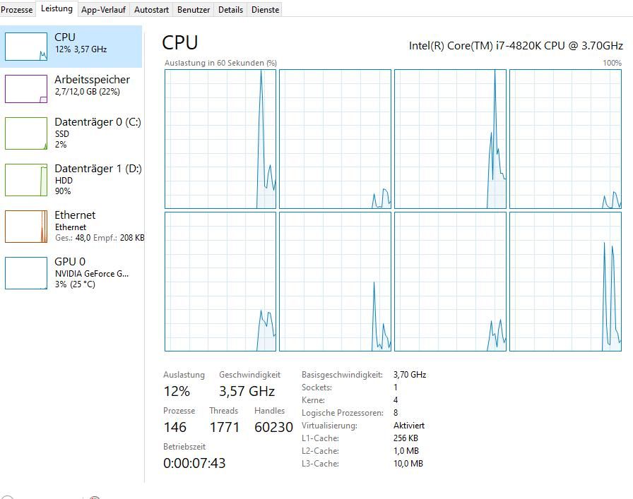 PC (i7 4820k, 12GB RAM, GTX 1050, 128 GB SSD) in Rostock